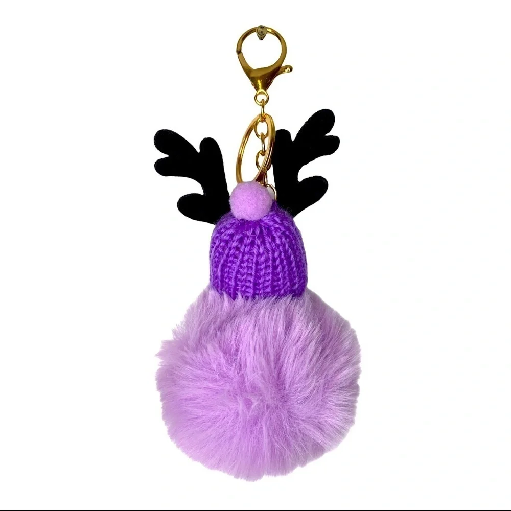 SLEEPY BABY BIG POMPON IN PURPLE‎ CHARM KEYCHAIN